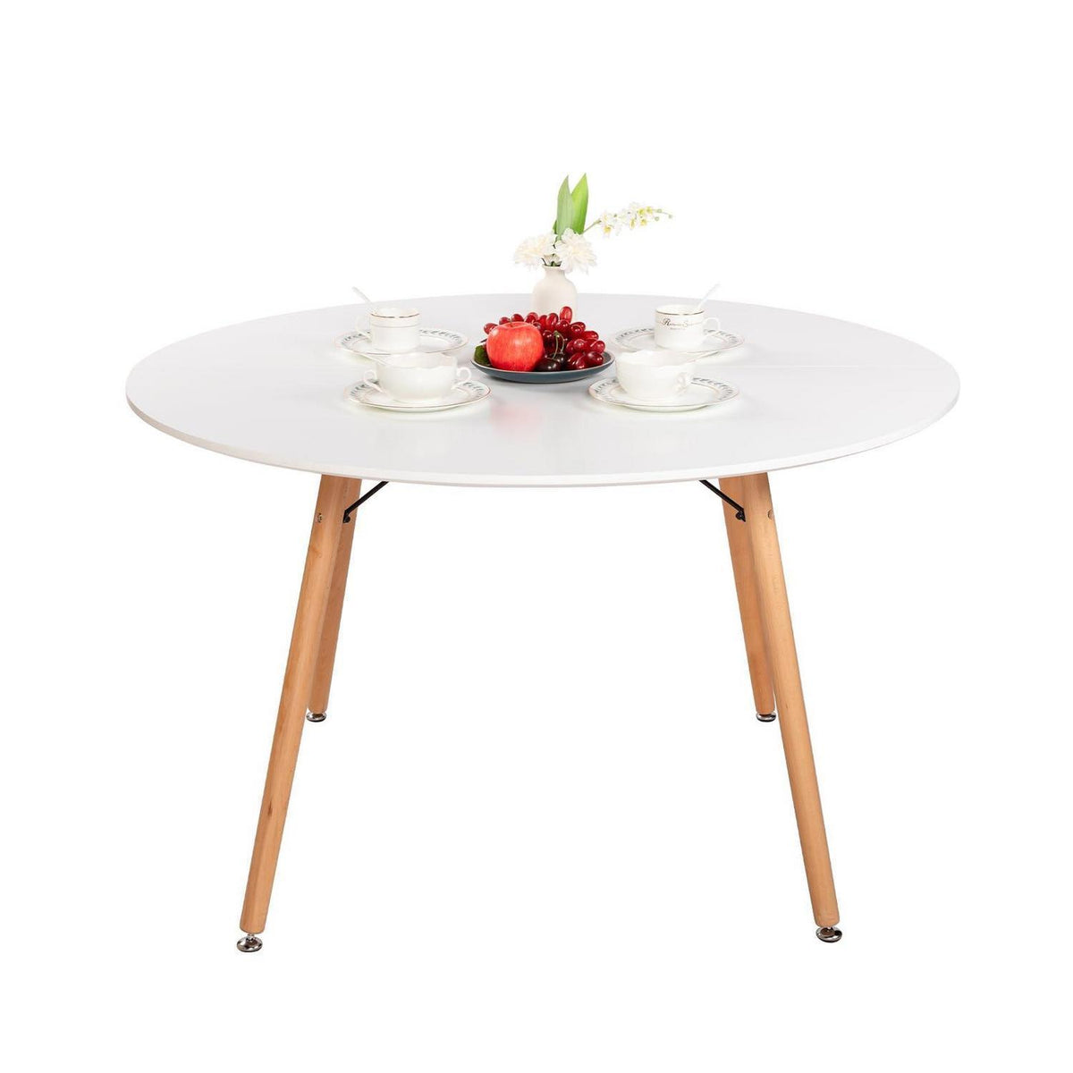 Runder Esstisch Weiß 120cm – Skandinavischer Küchentisch
