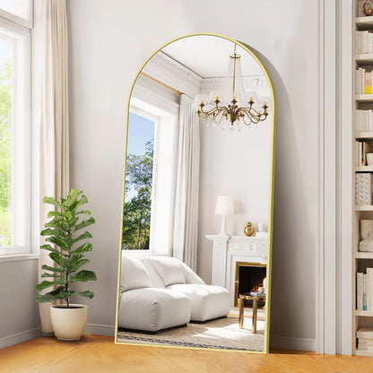 Großer Ganzkörperspiegel 180x86cm – Stehend, Hängend, Goldrahmen