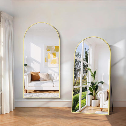 Großer Ganzkörperspiegel 180x86cm – Stehend, Hängend, Goldrahmen