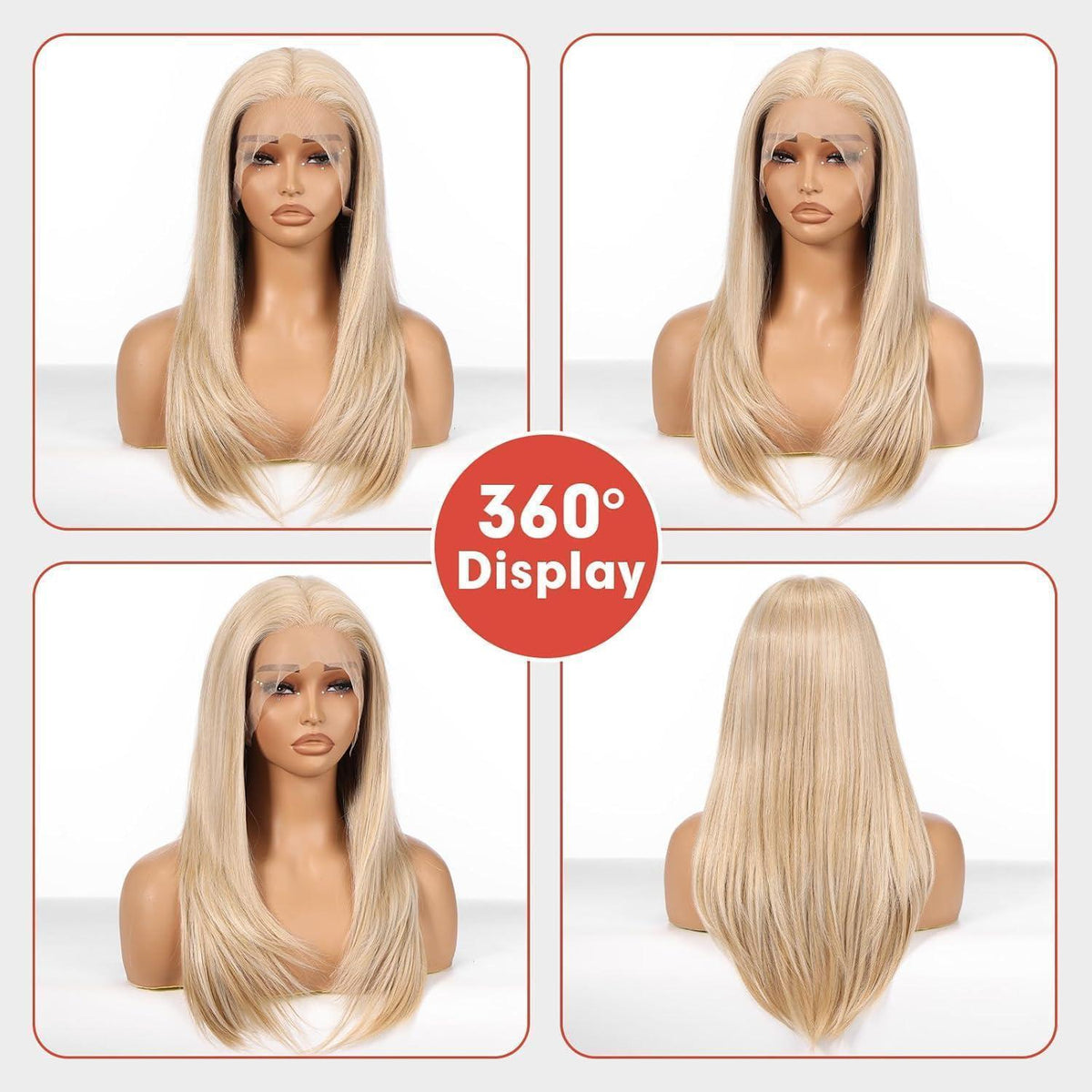 22 Zoll Lange Gerade Blond Lace Front Perücke – Glueless & Vielseitig