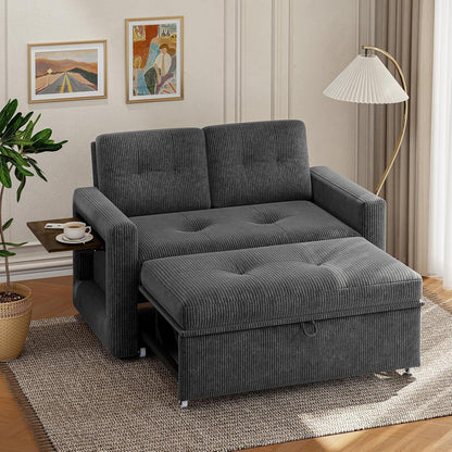 Schlafsofa mit Klapptisch & Verstelllehne – Grau