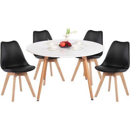Esstisch Set 120cm mit 4 skandinavischen Stühlen