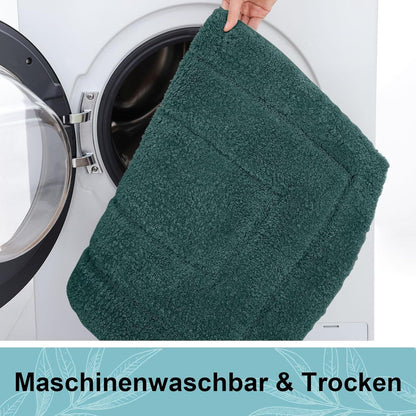 Mikrofaser Badteppich 60x90 cm Dunkelgrün – Rutschfest & Wasserabsorbierend