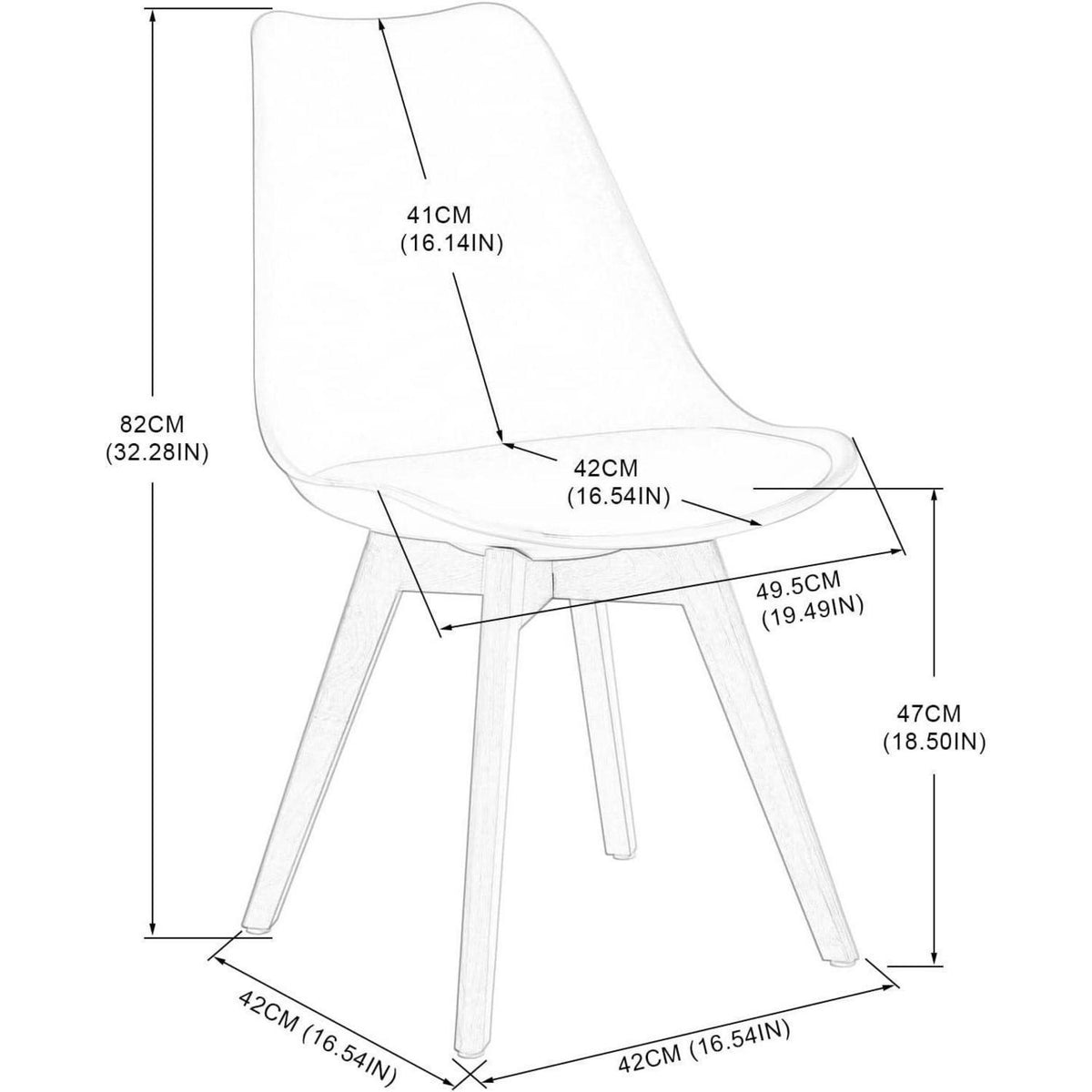 Esstisch Set 100cm Holz & Weiß mit 2 skandinavischen Stühlen