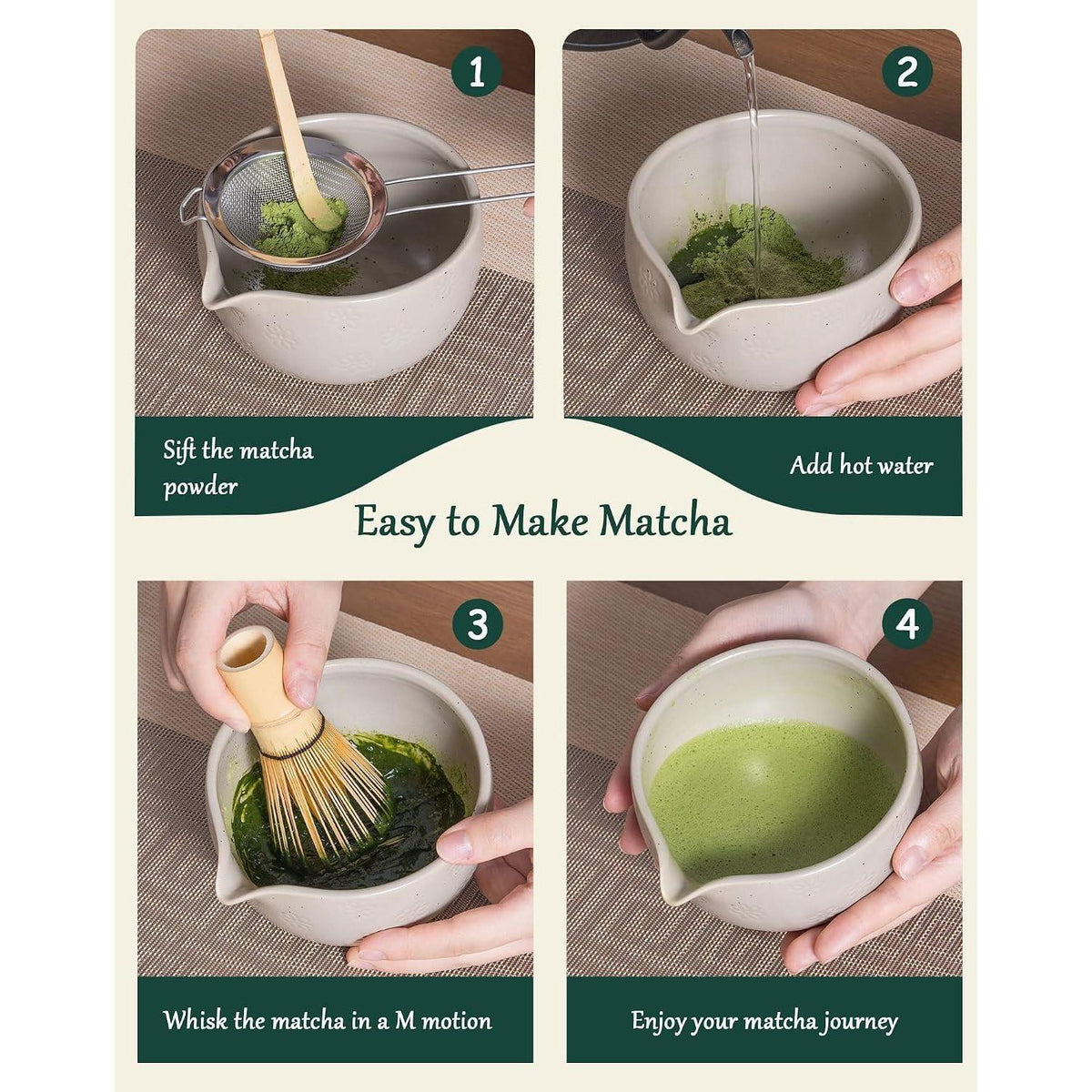 Matcha Set 6-teilig – Japanische Teezeremonie & Latte