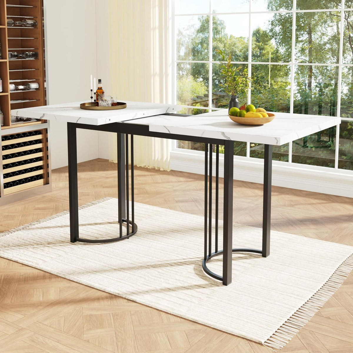 Ausziehbarer Esstisch Weiß 140-179,5 cm – Modern & Vielseitig