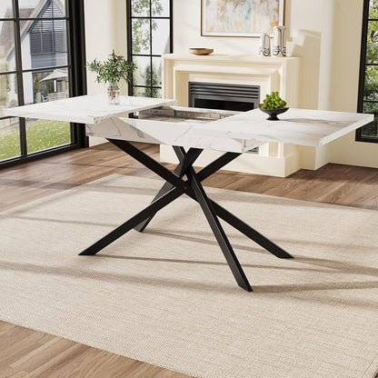Ausziehbarer Esstisch Weiß 120-160cm – Modern & Stabil
