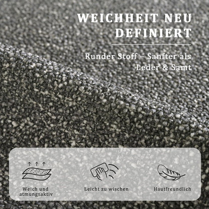 Esszimmerstühle 6er Set Schwarz-Weiß, Samt & Taschenfederkern