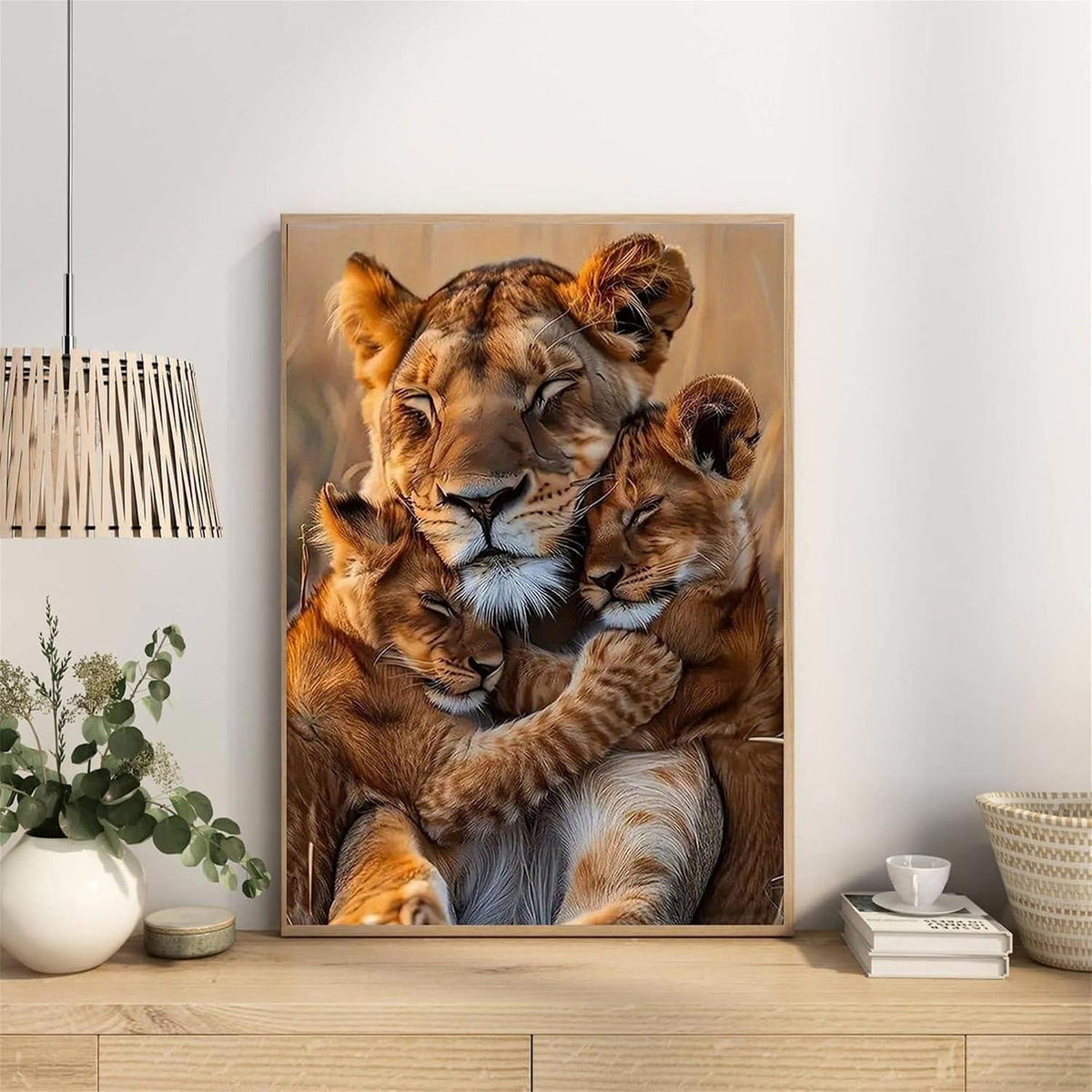 Malen nach Zahlen Erwachsene - Tiger Mutter & Junges
