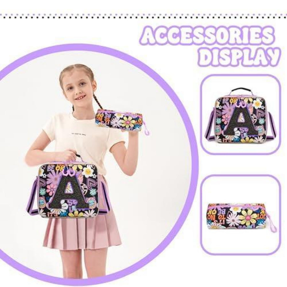 Schultrolley Rucksack Mädchen mit Rollen & Zubehör Set