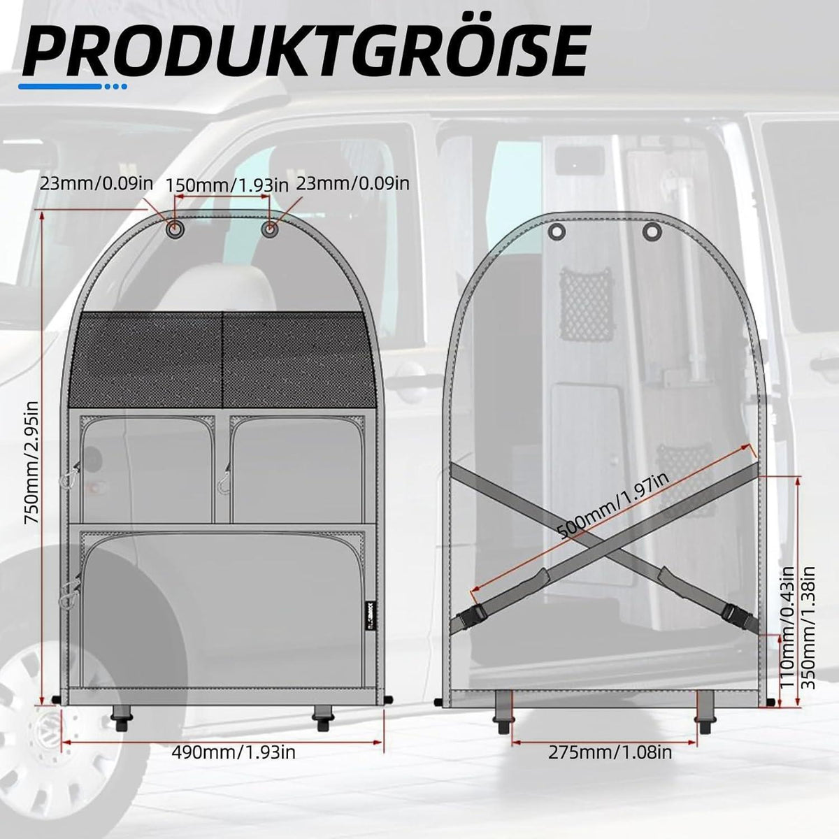 Organizer Tasche für VW T5/T6/T6.1 – Autositz Organizer für Camping
