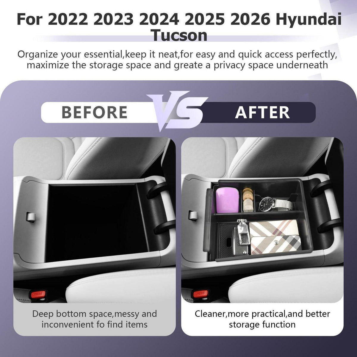 Armlehnen Organizer für Hyundai Tucson NX4 (2021-2024)