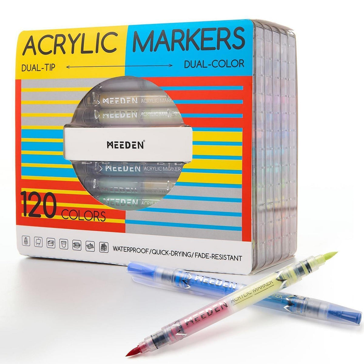 Acrylmarker Pinselspitze 120 Farben – Vielseitige Kunststifte
