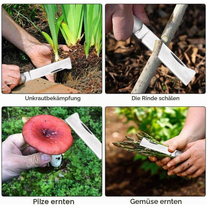 Gartenmesser 2-fach mit Okuliermesser für Veredelung & Beschneiden