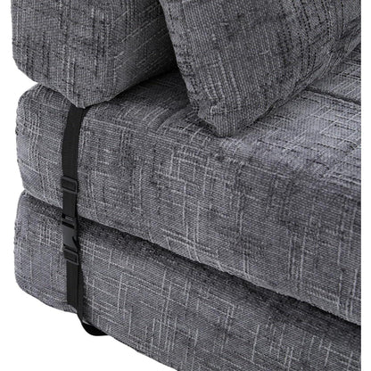 Klappbares Schlafsofa mit Kissen – Grau, Komfort & Platzsparend