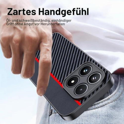 Xiaomi 17 5G Hülle: Wasserdicht, Stoßfest & Kohlefaser Rot/Schwarz