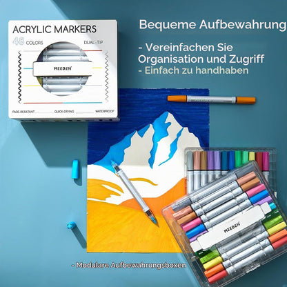Acrylstifte Set 96 Farben – Doppelspitze für Kunst & Basteln