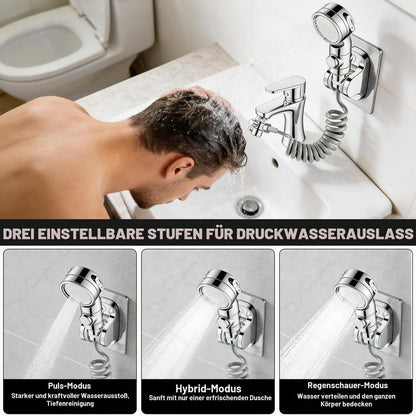 Handbrause Waschbecken mit 3m Schlauch & 3 Strahlarten