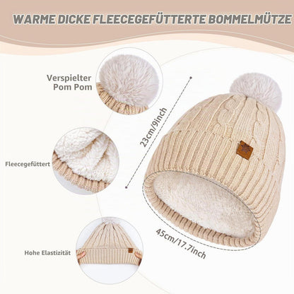 Damen Winterset Mütze, Schal & Handschuhe mit Touchscreen