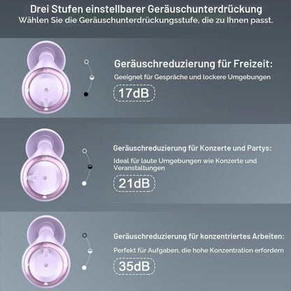 Anpassbare Ohrstöpsel 3 Modi – Lärmschutz zum Schlafen & Reisen
