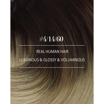 Clip-in Echthaar Extensions Braun Balayage 55cm