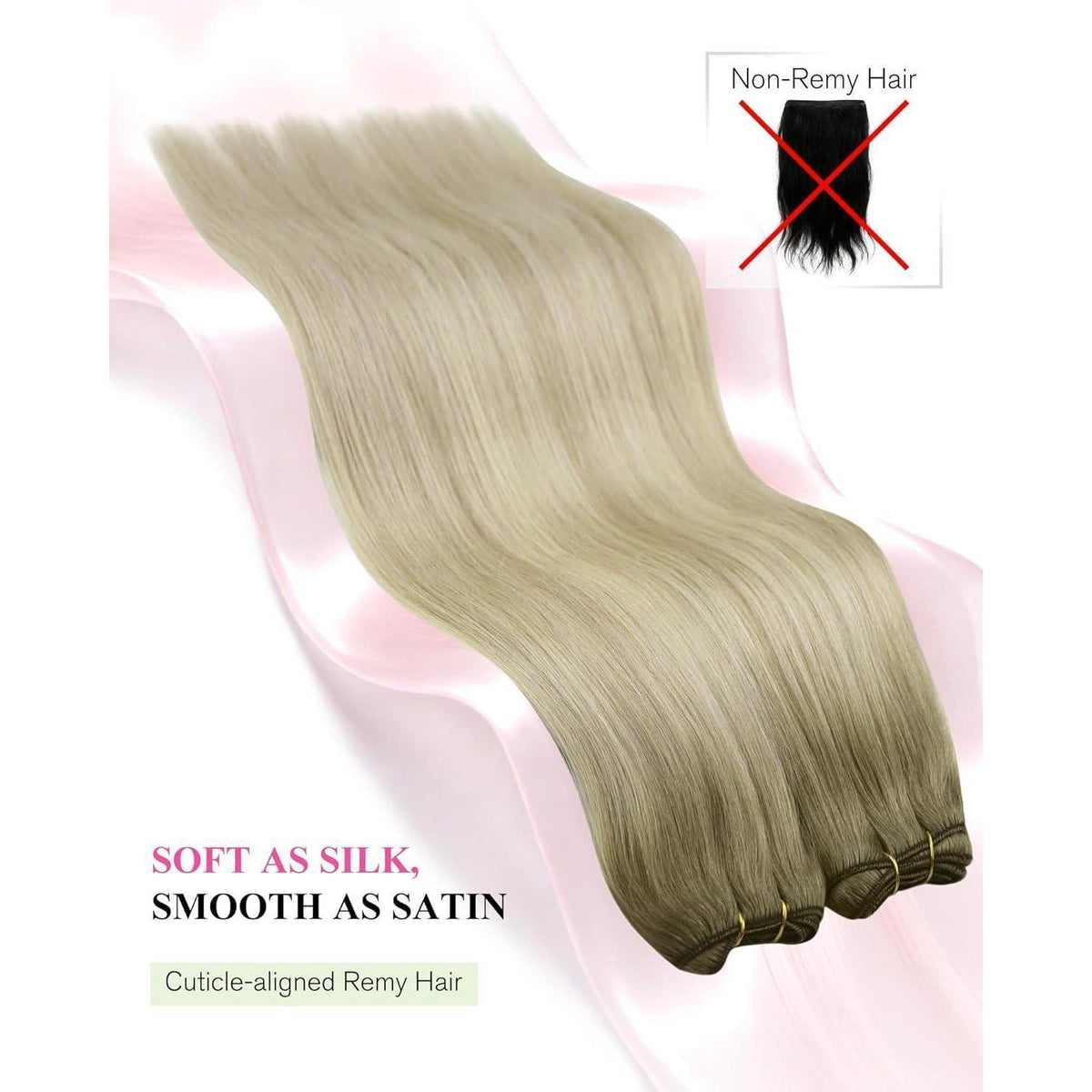 Blond Echthaar Tressen 50cm – Volumenspendend & Länger