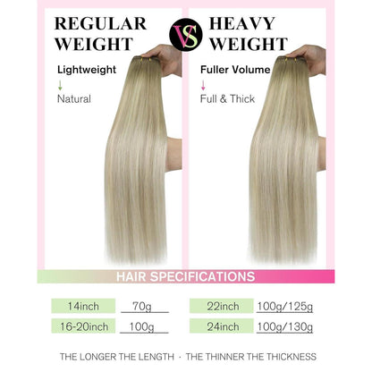 Blond Echthaar Tressen 50cm – Volumenspendend & Länger