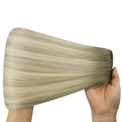Blond Echthaar Tressen 50cm – Volumenspendend & Länger