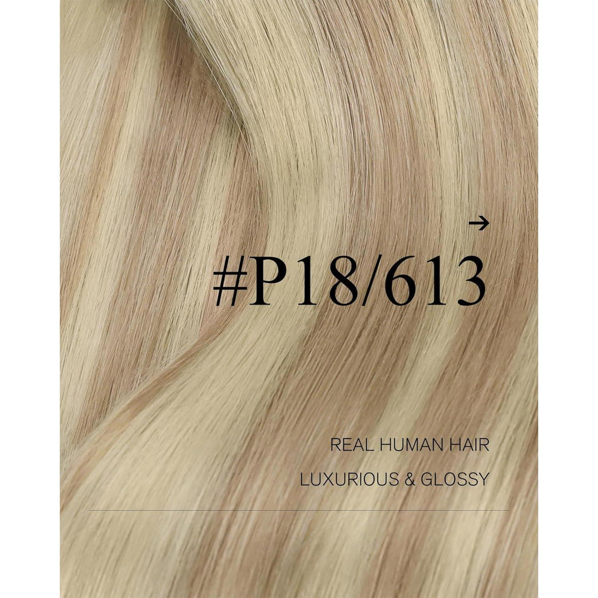 Echthaar Tressen Aschblond 35cm - Remy Weft Extensions
