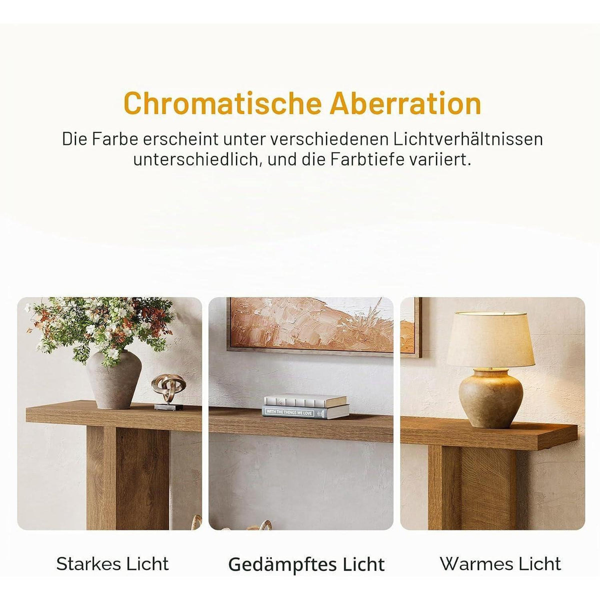 Schmaler Konsolentisch 150cm – Flur, Wohnzimmer, Foyer