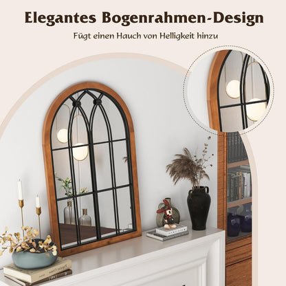 Wandspiegel Fensteroptik 90x60cm Holzrahmen Vintage Spiegel