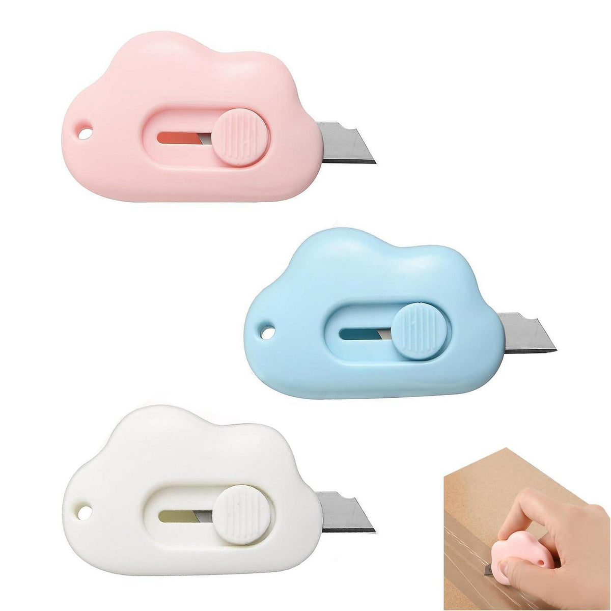 3x Mini Cuttermesser – Paketöffner & Universalmesser