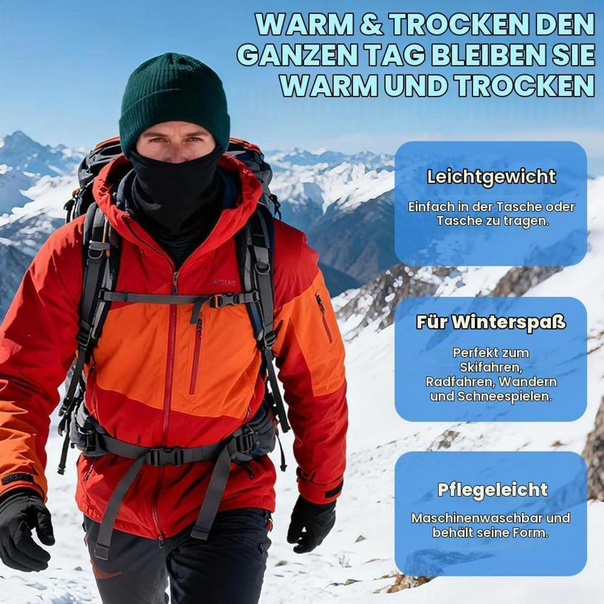 Multifunktionstuch Schlauchschal Herren Damen Winter Sport Outdoor