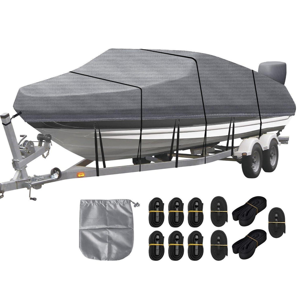 Bootsplane Wasserdicht 420D Oxford – Abdeckung für 14-16ft Boote