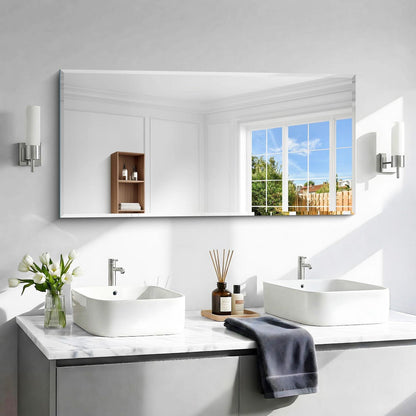Rahmenloser Wandspiegel Rechteckig 120x60 cm – Modern & Vielseitig
