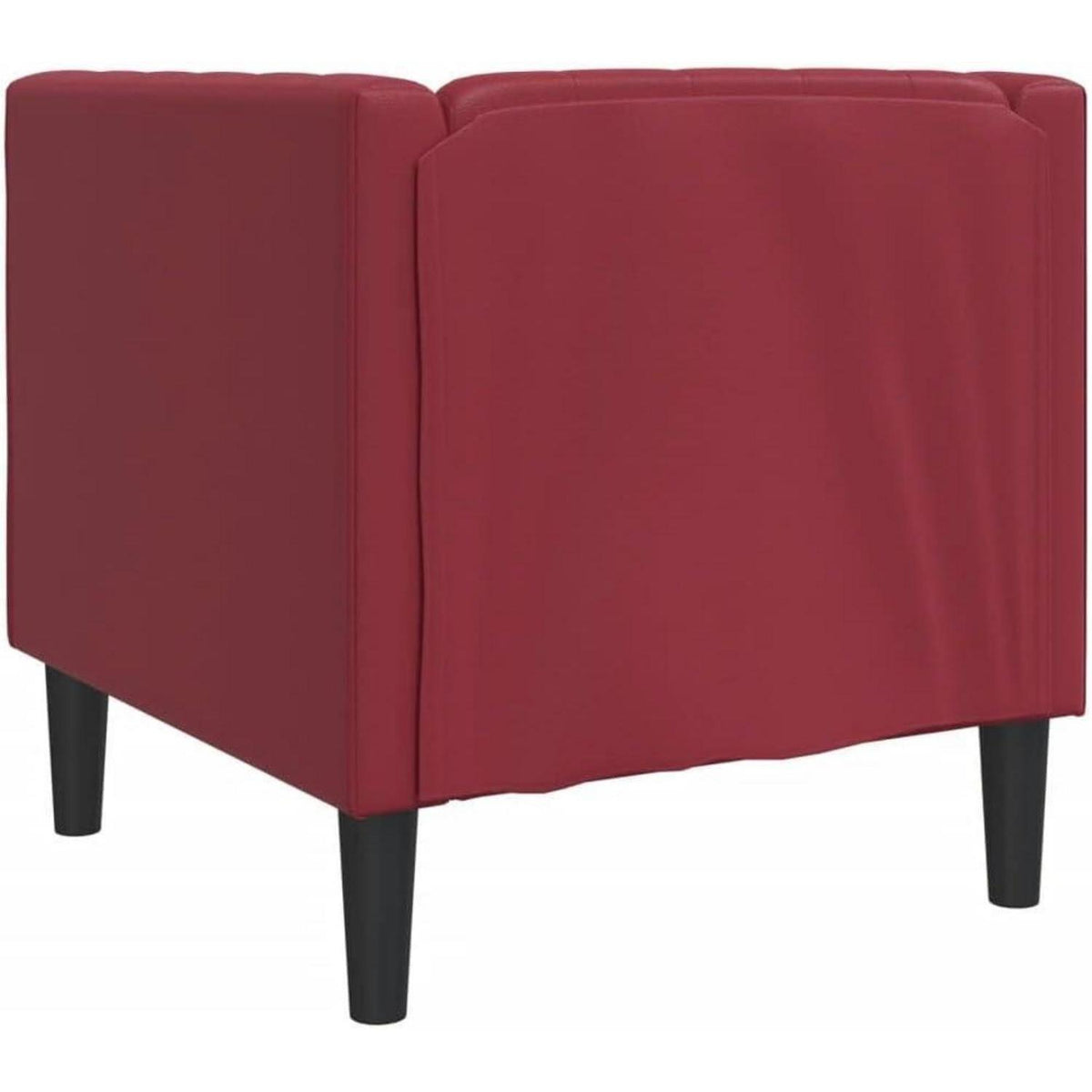 Chesterfield Sessel Kunstleder Wein – 1-Sitzer Polstersofa