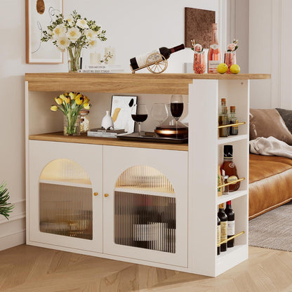 Klappbarer Esstisch mit Stauraum – Weiß 138x102cm