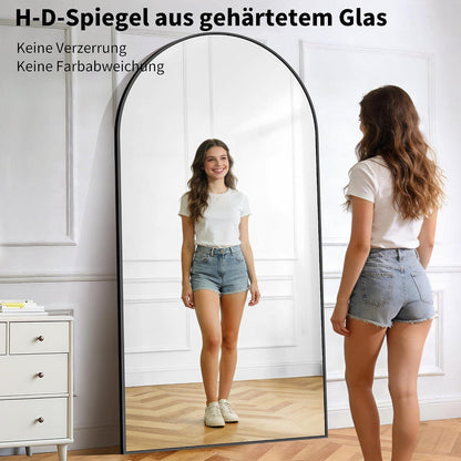 Ganzkörperspiegel Schwarz – Stehend, Hängend, Anlehnen