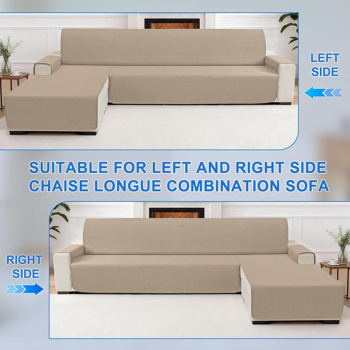 Wasserdichter Sofabezug L-Form 3 Sitzer – Schutz für Sofa & Ecksofa
