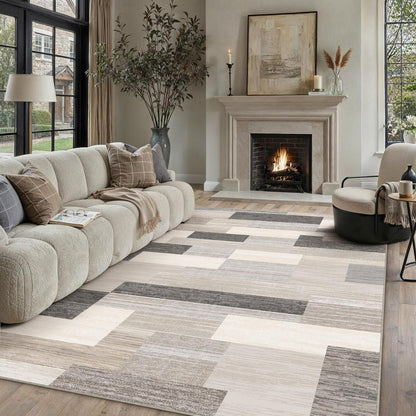 Waschbarer Teppich Beige 200x300cm – Modern & Flauschig