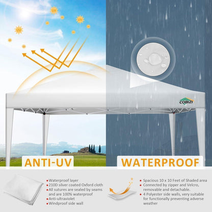Faltpavillon 3x3m mit Seitenwänden – Wasserdicht & UV-Schutz