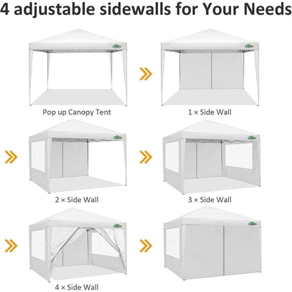 Faltpavillon 3x3m mit Seitenwänden – Wasserdicht & UV-Schutz
