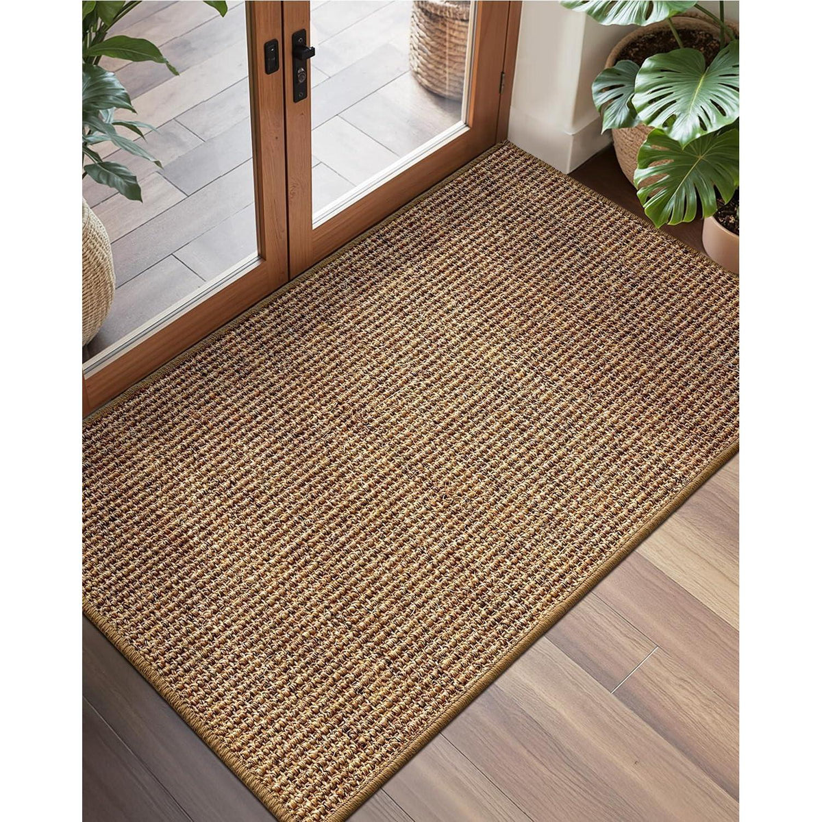 Handgewebte Jute Fußmatte 80x120cm - Rutschfest & Langlebig