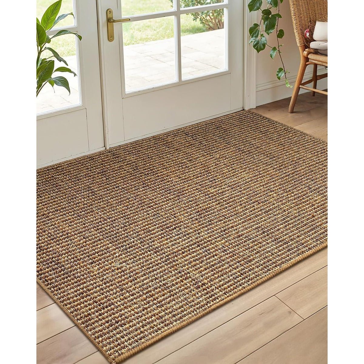 Handgewebte Jute Fußmatte 80x120cm - Rutschfest & Langlebig