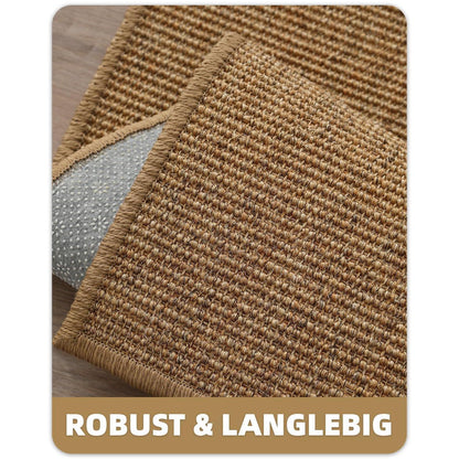 Handgewebte Jute Fußmatte 60x90cm - Rutschfest & Langlebig