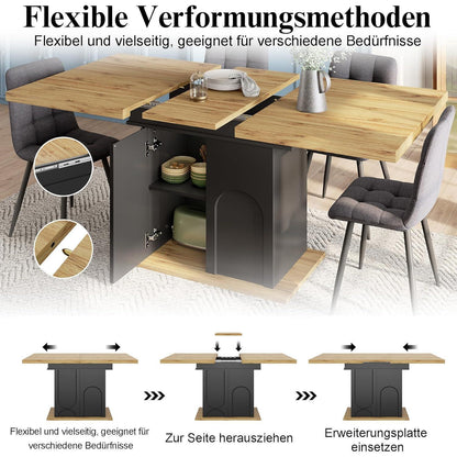 Teleskoptisch 110-140cm – Ausziehbarer Esstisch für 4-6 Personen