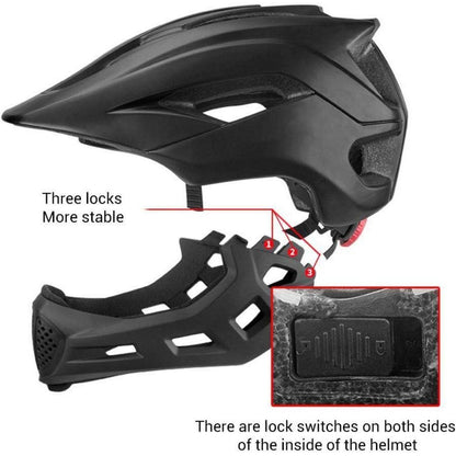 2-in-1 Fahrradhelm Kinder mit Kinnschutz, BMX, Skateboard