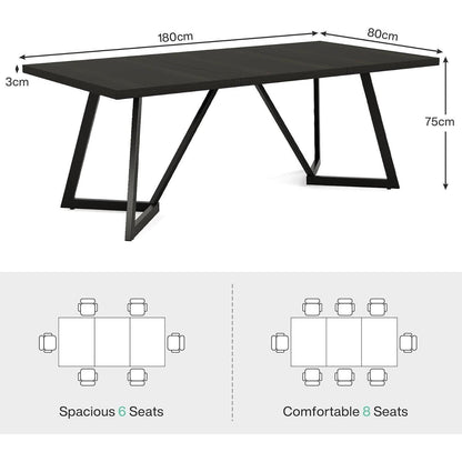 Moderner Computertisch 180 cm – Schreibtisch für Home Office & Büro