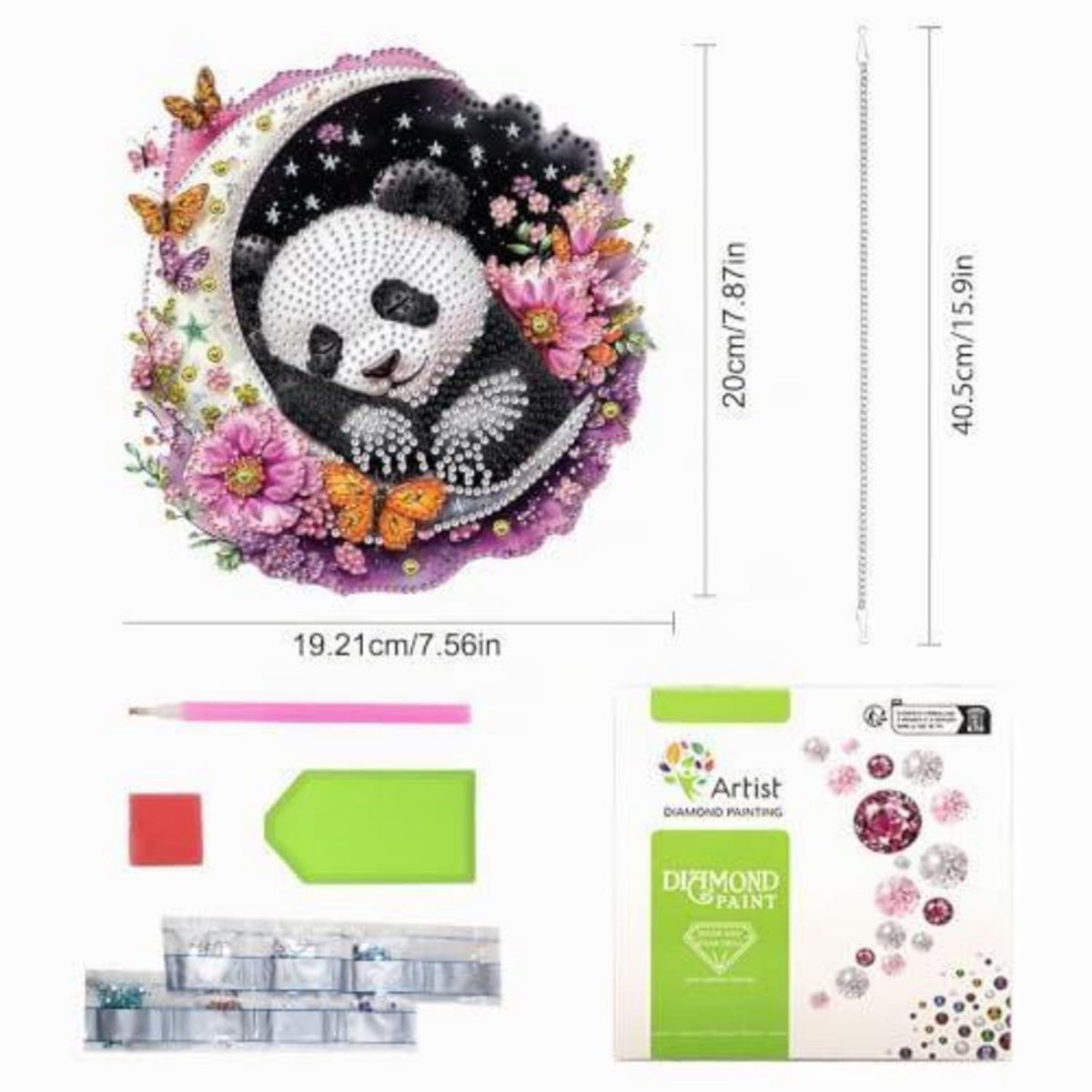 Diamantmalerei Panda Fensterbild 5D Suncatcher Bausatz
