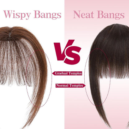 Clip-in Pony Echthaar Wispy Bangs Schwarz 10g